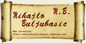Mihajlo Buljubašić vizit kartica